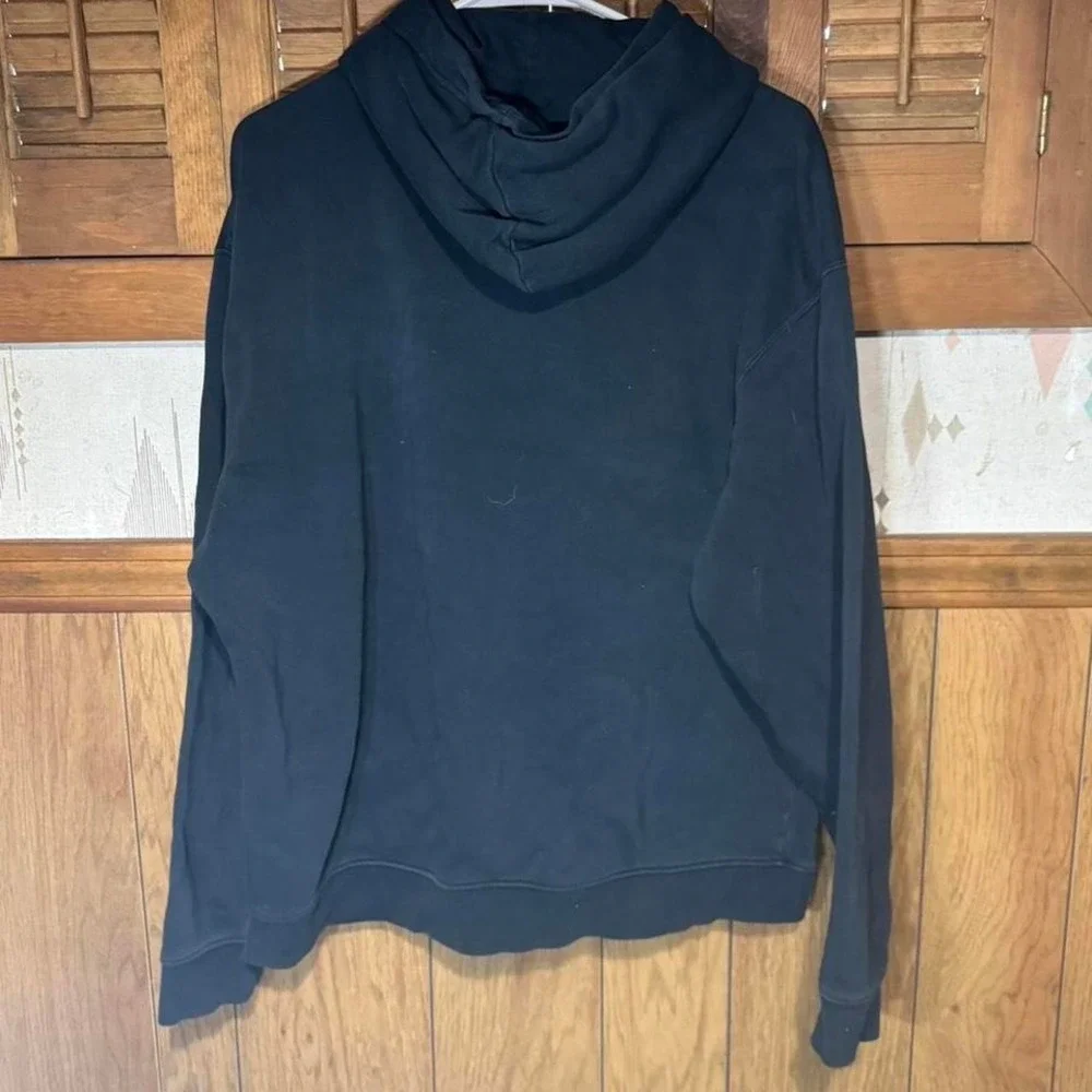 Jordan Jumpman Mens Black Fleece Pullover Hoodie‎ White Logo Sweatshirt Small